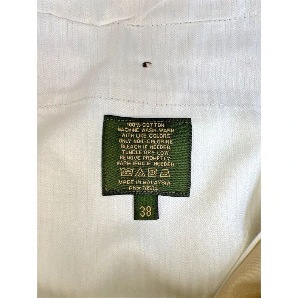 Orvis Signature Collection Chino Shorts 38 Khaki Soft Cotton 5‑Pocket 9